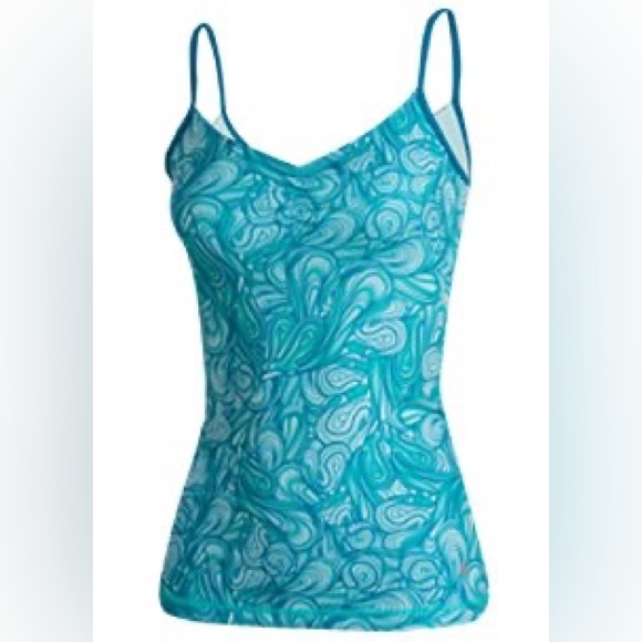 Lululemon Gather V Gulf Undulation Swirl Print Tank- Teal Size 4 - Picture 9 of 9